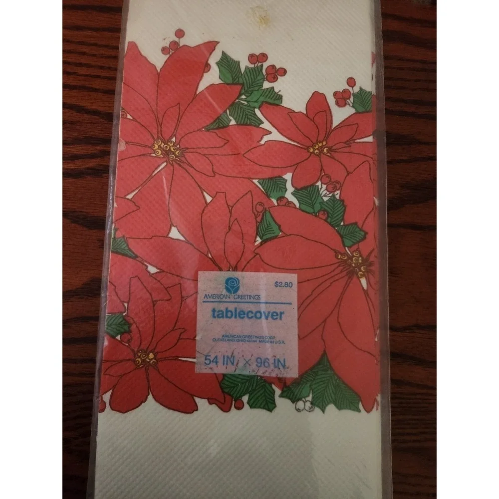 NOS Vintage Christmas‎ Paper Tablecloths Table Cover Lot of 3 Hallmark Erving